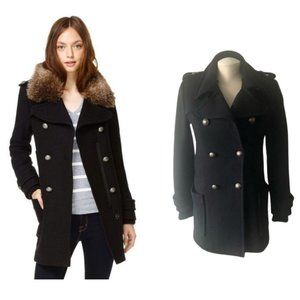 Aritzia - Community Cadet Peacoat Coat in Black Size XS * Excludes Faux Fur Trim